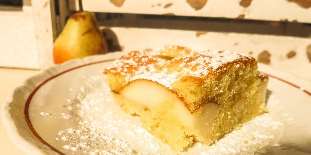 Versunkener Birnenkuchen